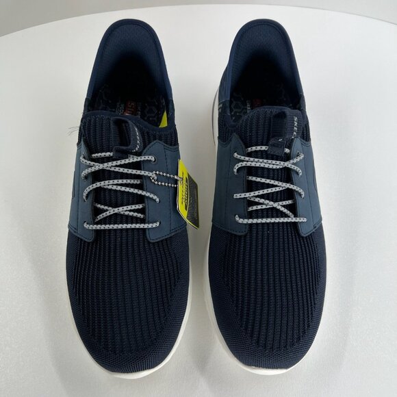 Skechers Other - Skechers Slip-Ins Delson 3.0 Lavell Sneaker Mens 11.5 Memory Foam Knit Navy Blue